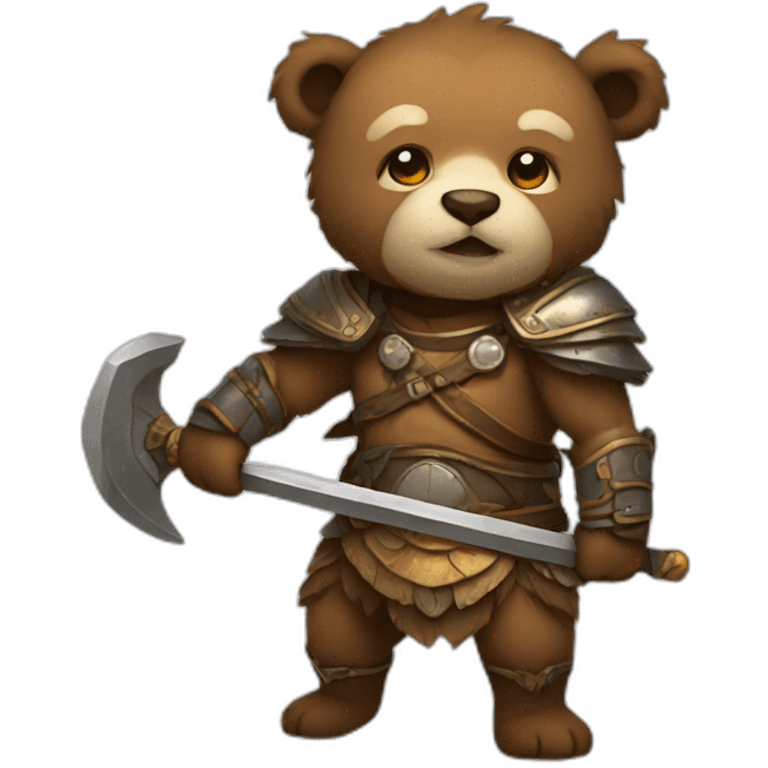 cute bear warrior emoji