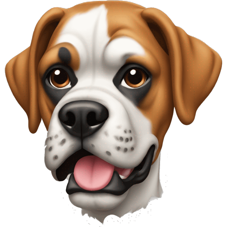 boxer dog setting logo emoji