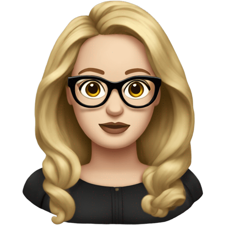 Adele with glasses hyper realistic  emoji