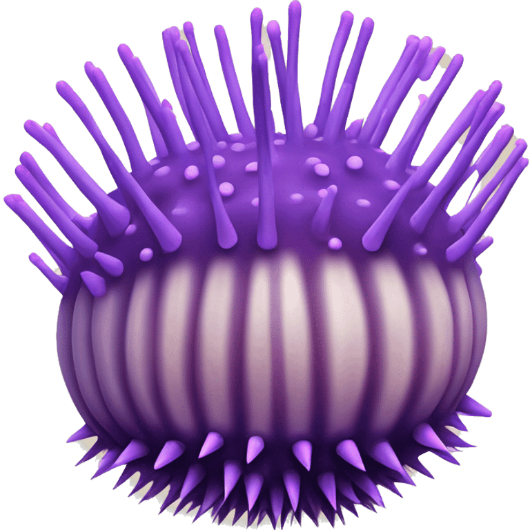 purple sea urchin (Strongylocentrotus purpuratus) purple ball with lots of lighter purple spikes emoji