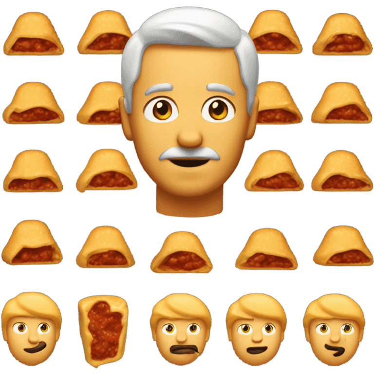 A man covered in chili cheese sauce emoji