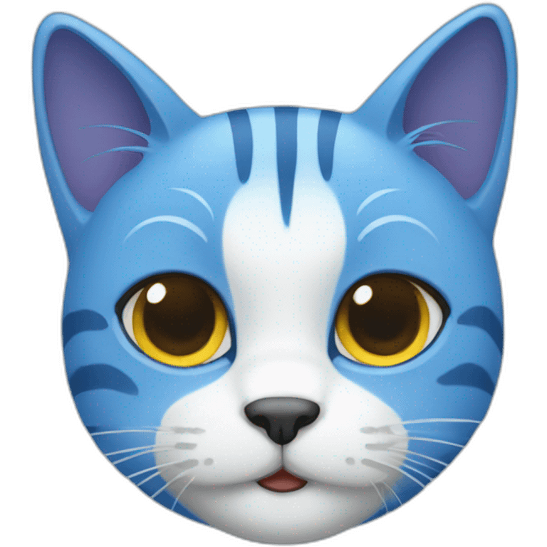 a blue cat emoji