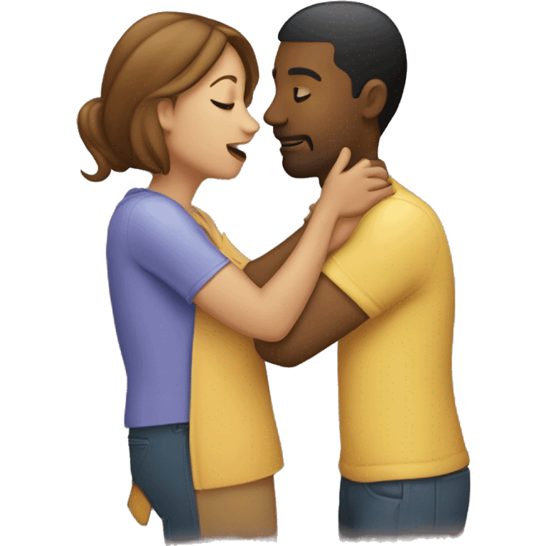 A woman kissing a man’s elbow  emoji