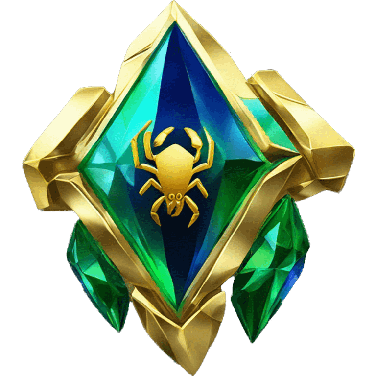 Scorpion Golden isotope Superman diamond green and blue world behind gold scorption emoji