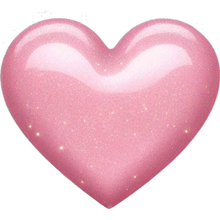 soft pink heart with glitter emoji