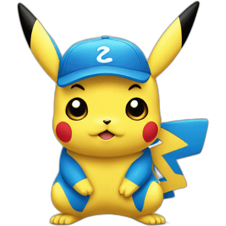 blue pikachu emoji