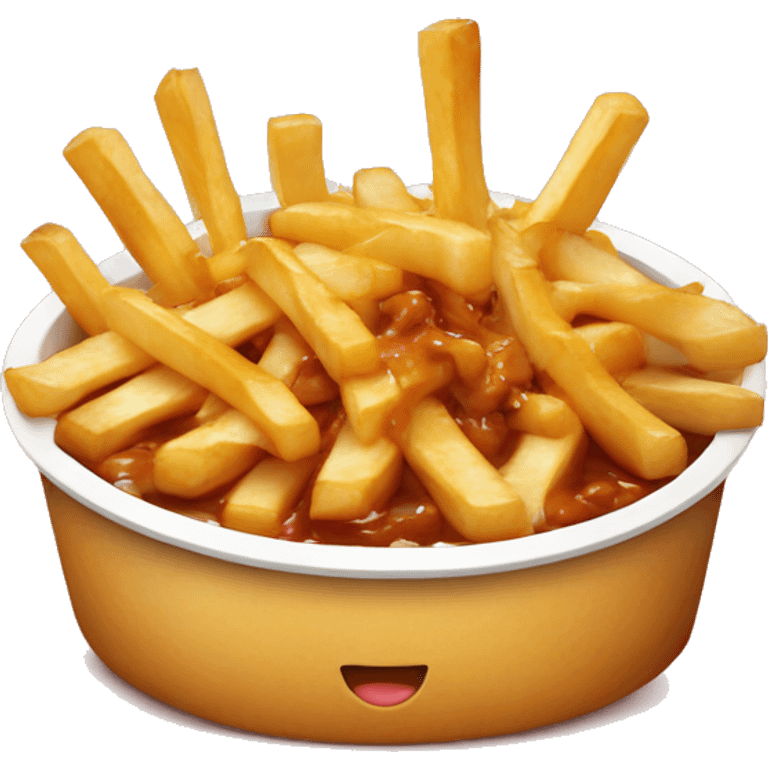 Poutine qui mange une poutine  emoji