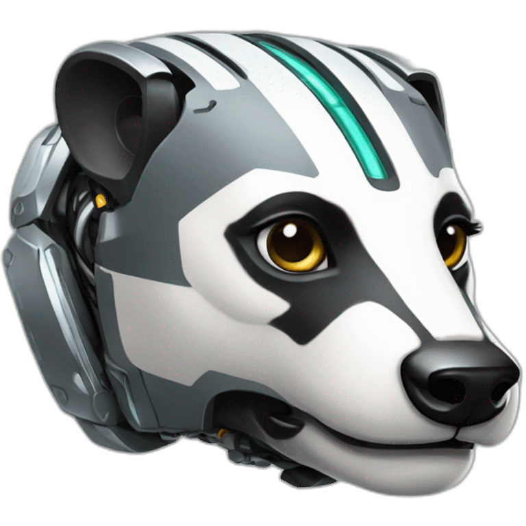 cyborg robotic badger emoji