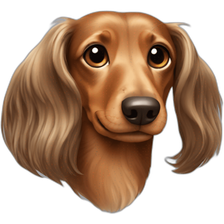 Dachshund long haired emoji