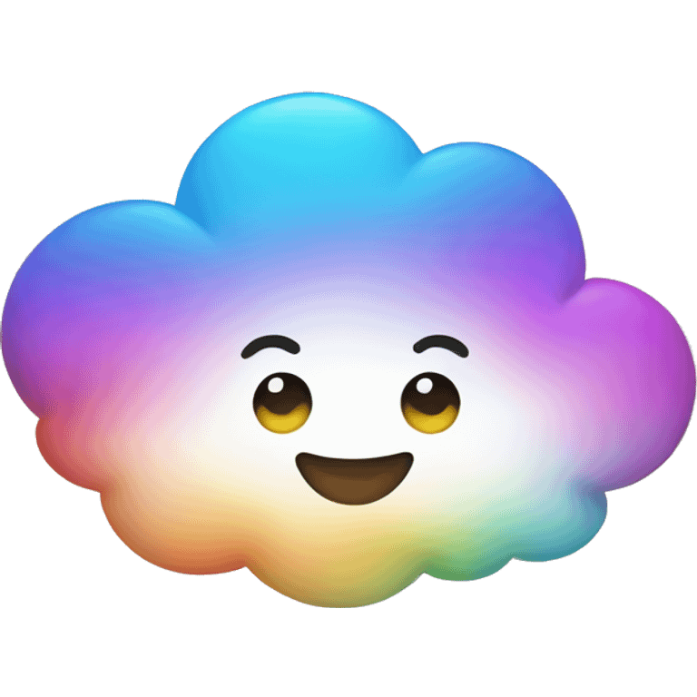 colorful cloud smiling emoji