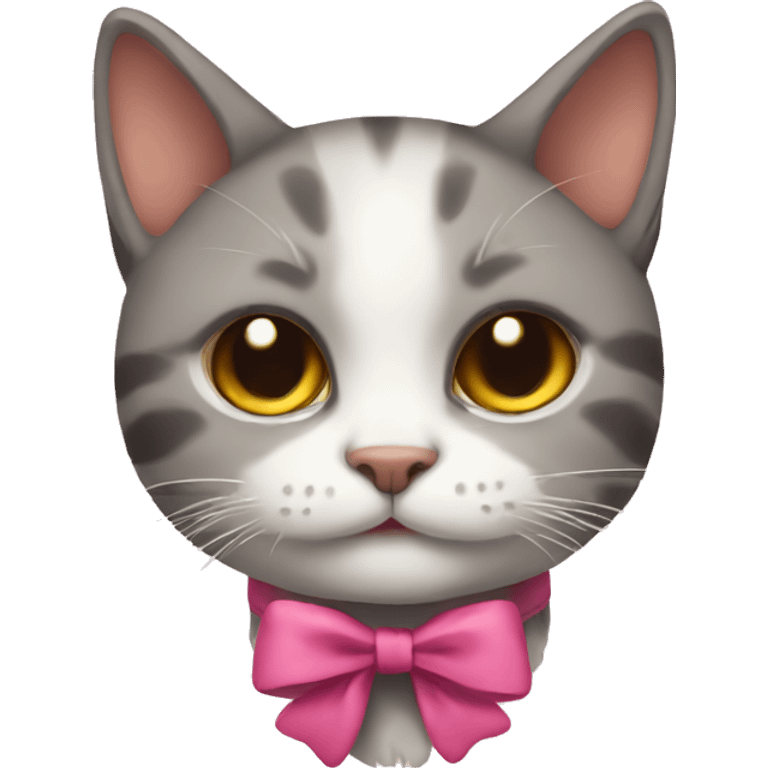 Cat with bow emoji