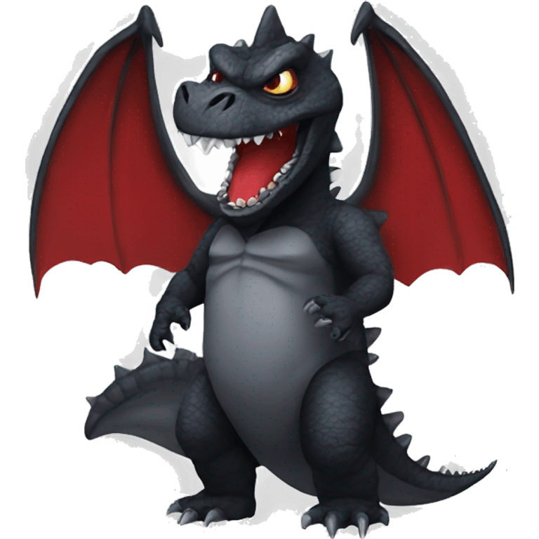 Godzilla dressed as Dracula  emoji