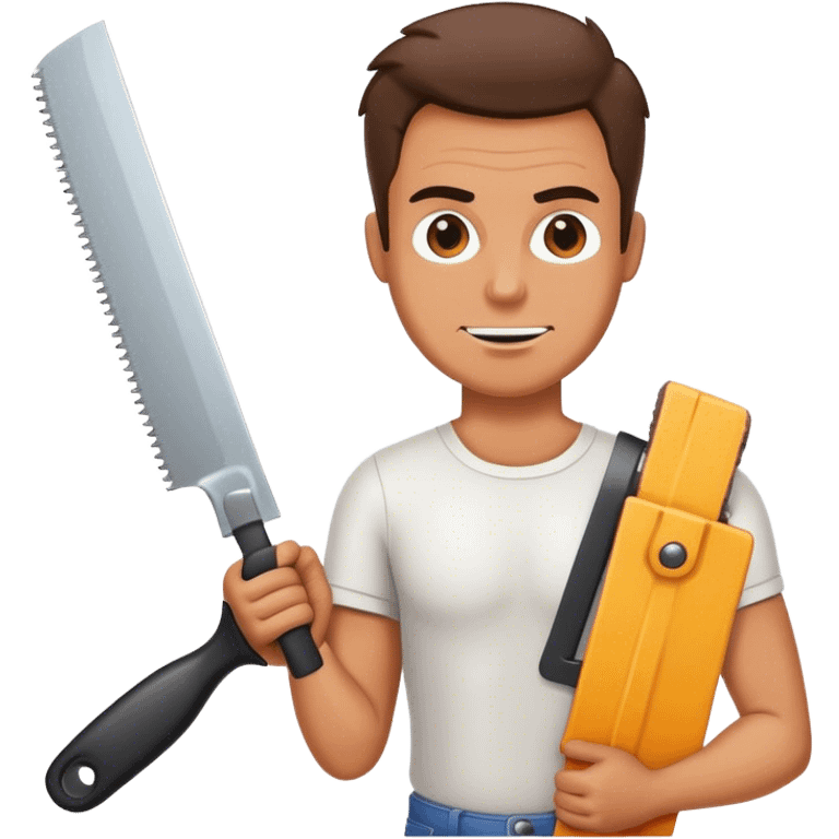 guy holding a saw emoji