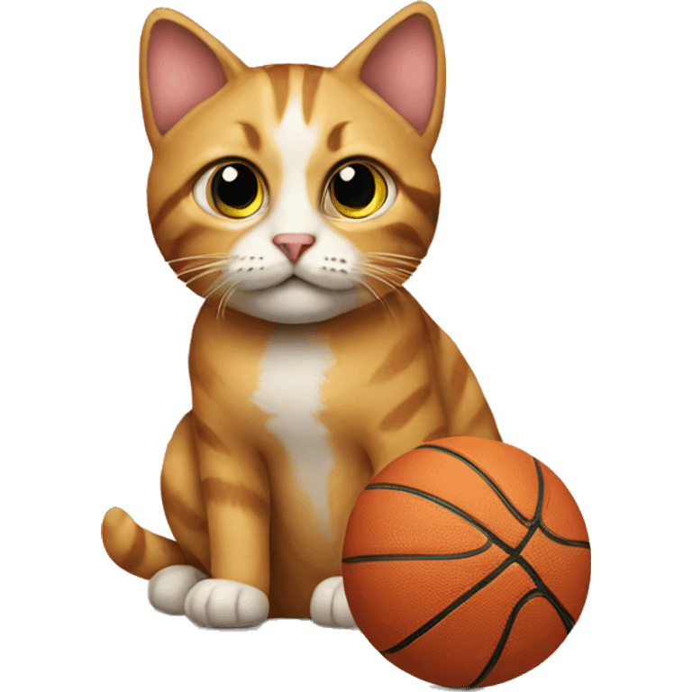 A cat with a basketball  emoji