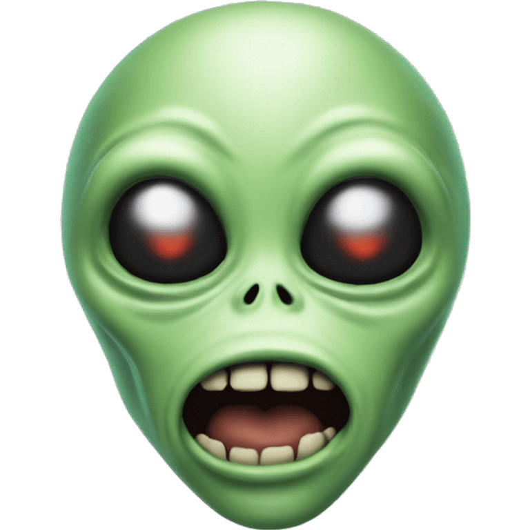 Alien from mars blazing blunt emoji