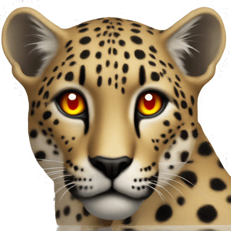 gepard side view with fire eyes emoji