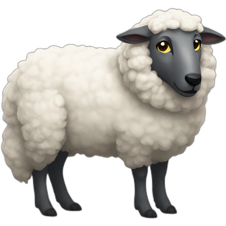 Sheep and wolf emoji