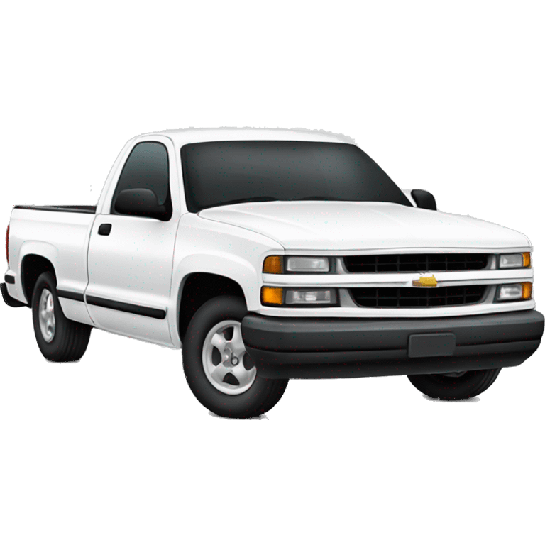 1995 white chevy truck emoji