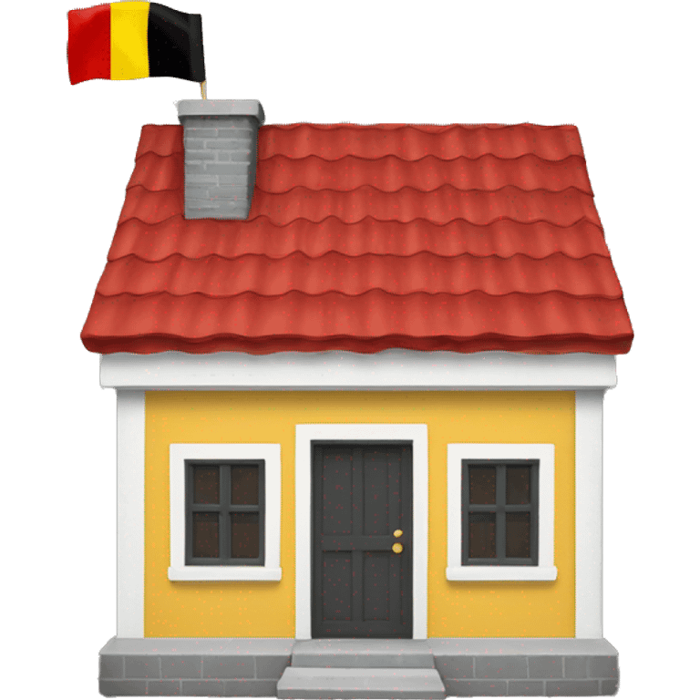 house with belgium flag emoji