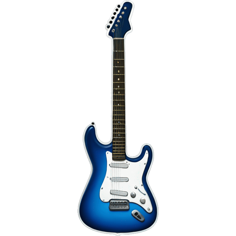 dark blue electric guitar emoji