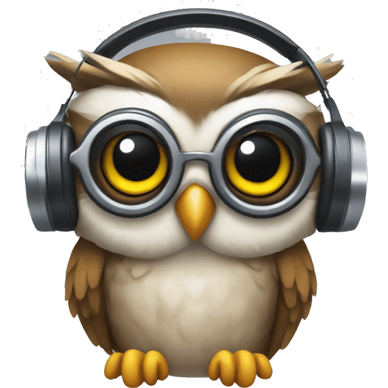 owl with headset emoji