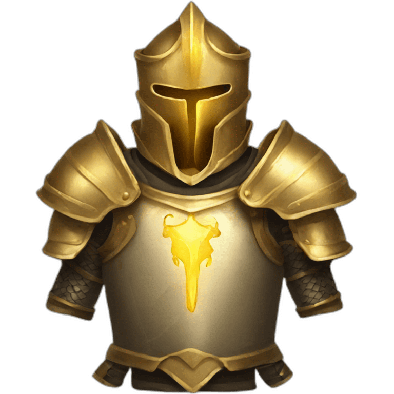 Golden glowing medival armor emoji