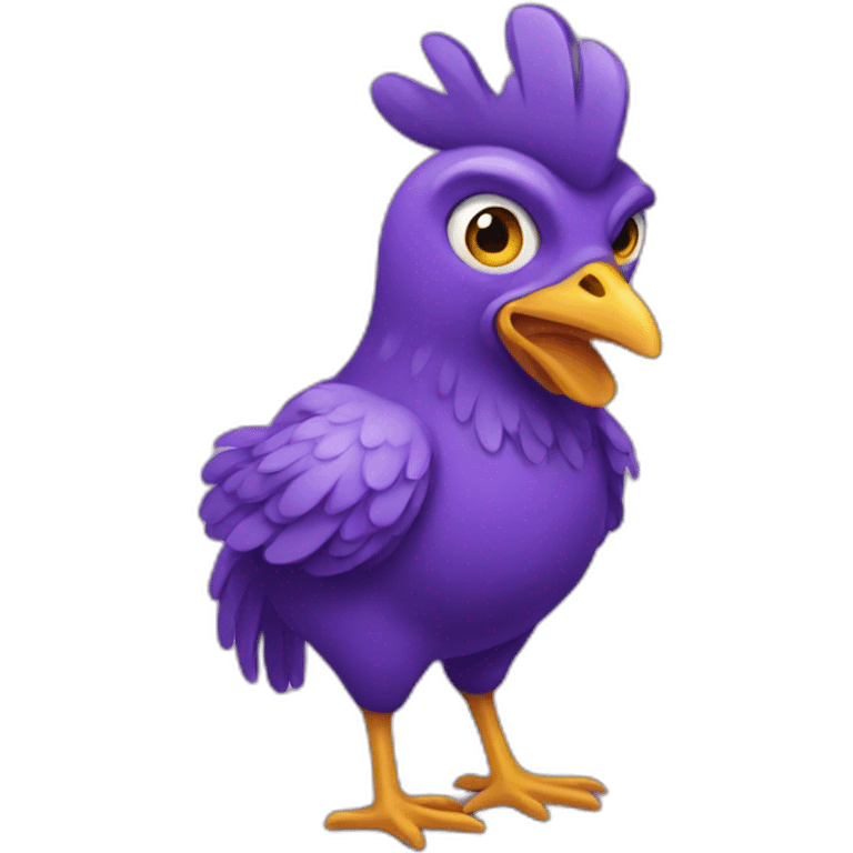 purple chicken emoji