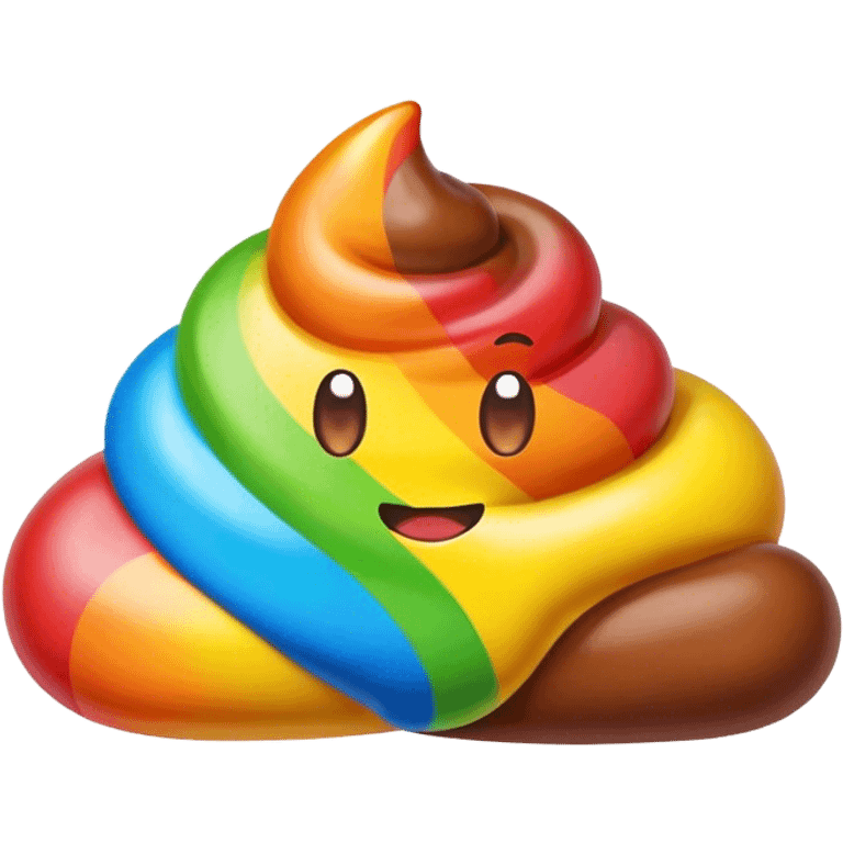 gummy rainbow poop emoji