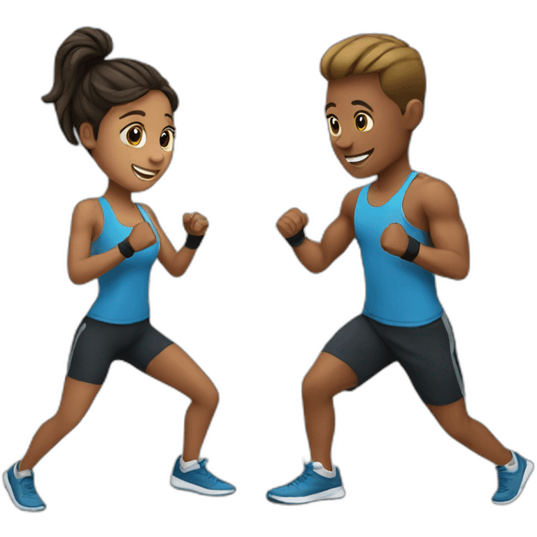 couple training together emoji