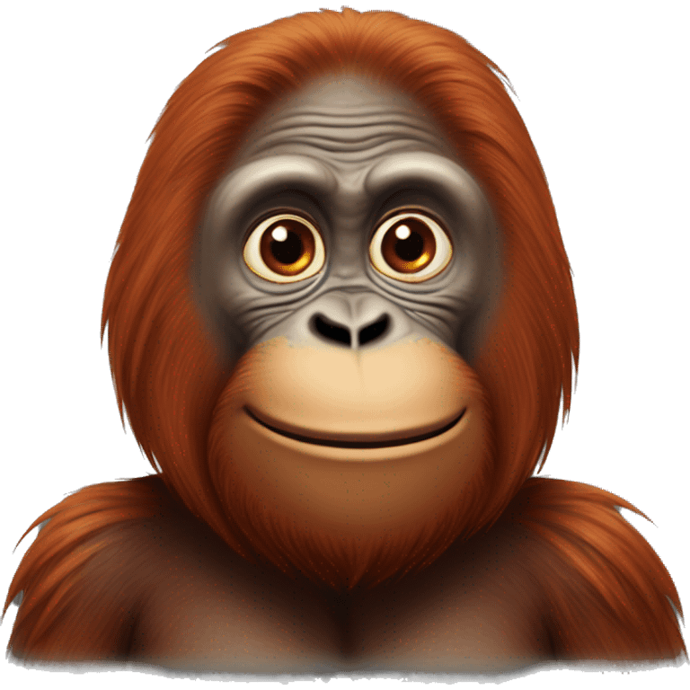 Şad orangutan emoji