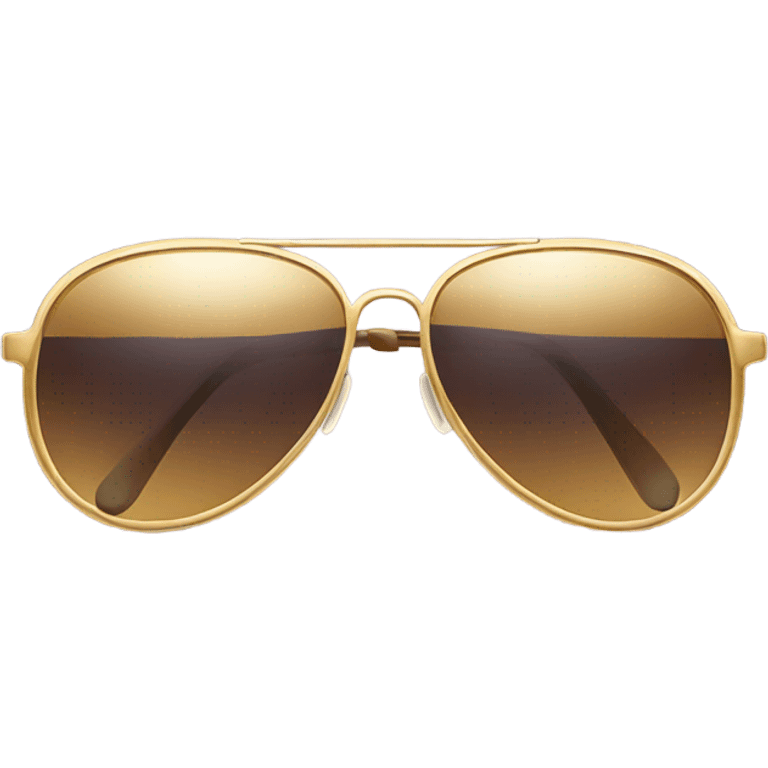 aviator sunglasses with gold frames emoji