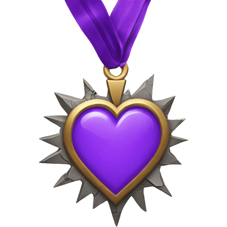 A broken Purple Heart emoji