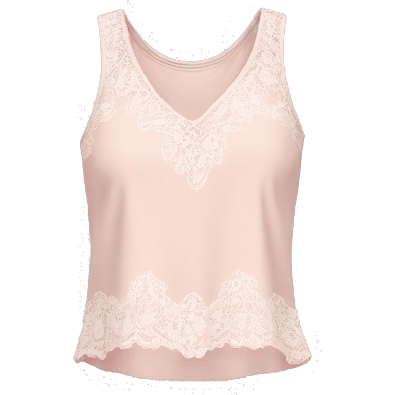 light pink top with lace emoji