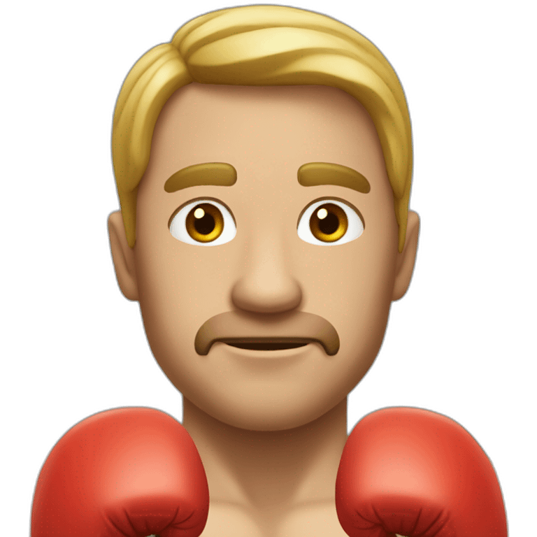 Boxeador sin cabello emoji