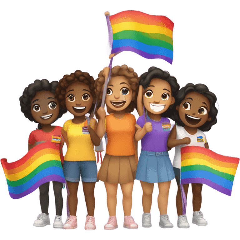 Girls lesbian pride  emoji