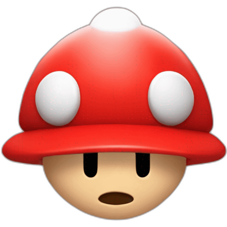 super mario front headshot red hat emoji