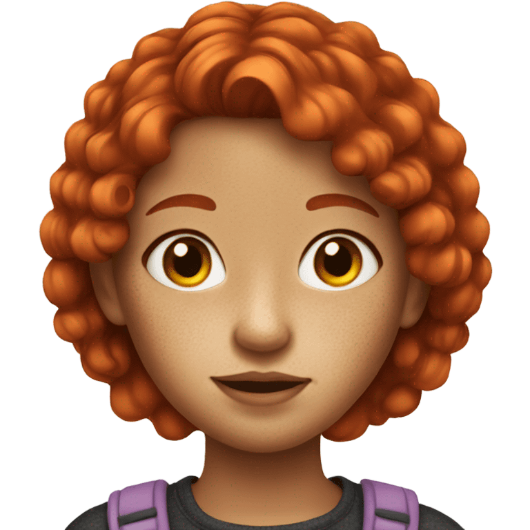 Girl with red hair and freckles emoji