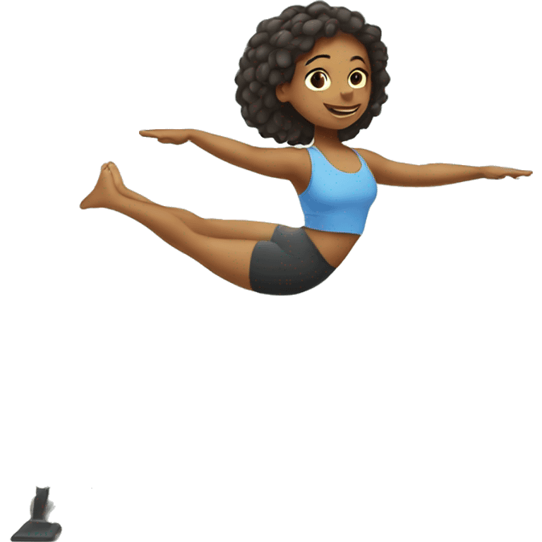 A girl doing Pilates  emoji