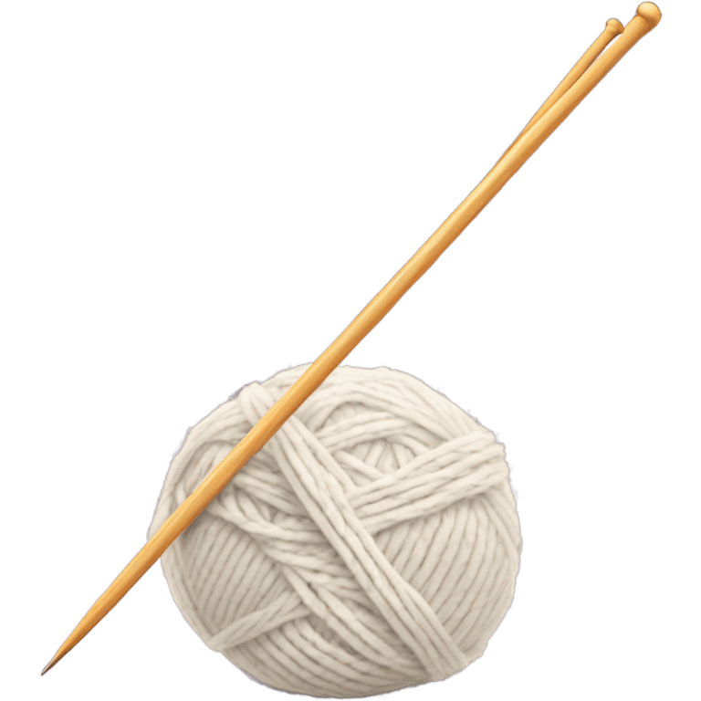 ball of yarn with knitting needles emoji