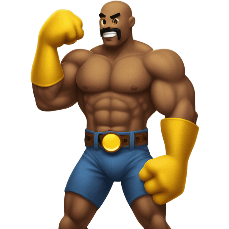 Pac-Man super jacked emoji