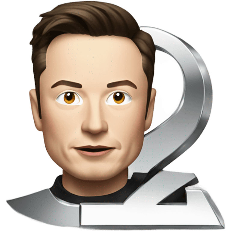 elon musk have silver play button emoji