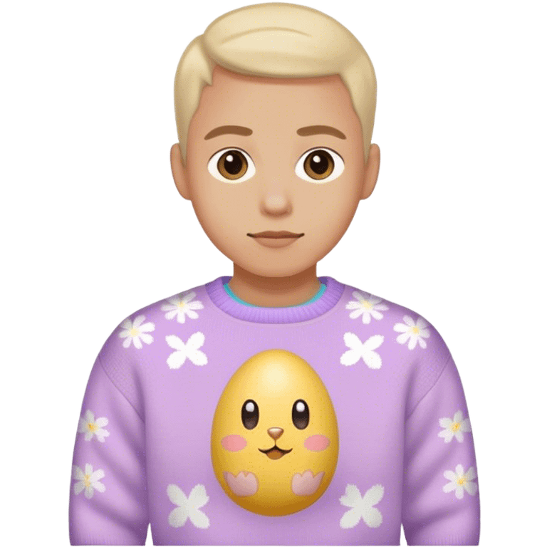 Pastel Easter sweater emoji