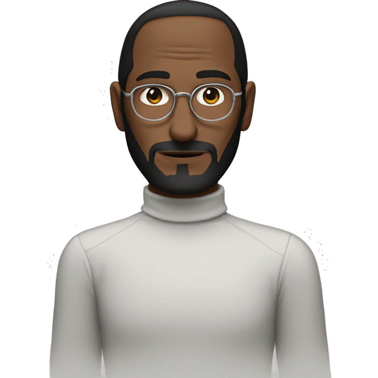 humanized brookoli that looks like steve jobs, black turtle neck  emoji