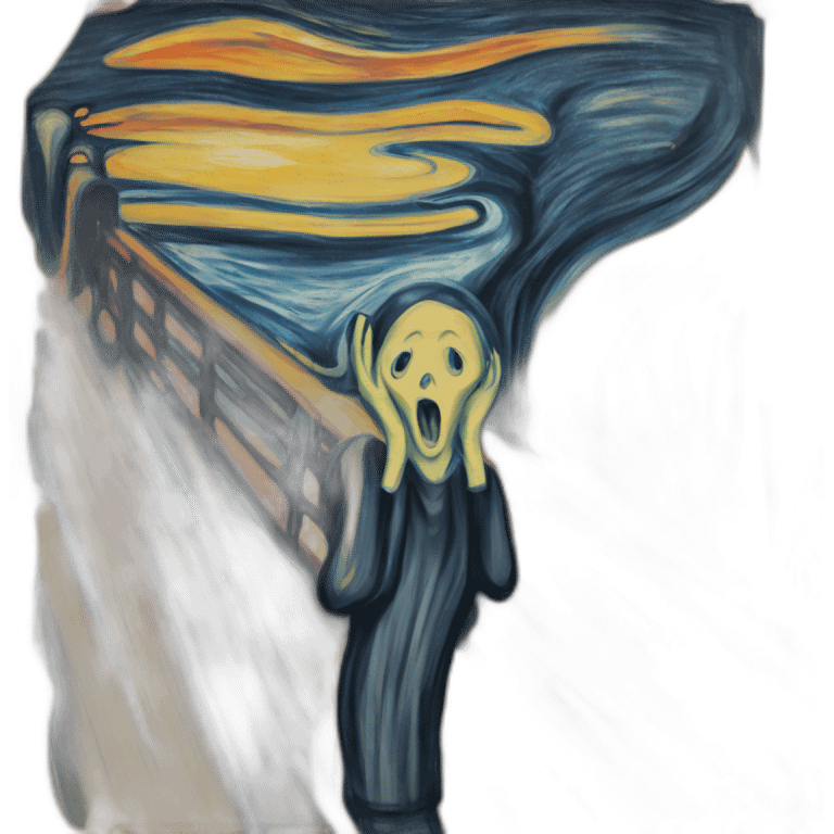 The scream by Edvard Munch emoji