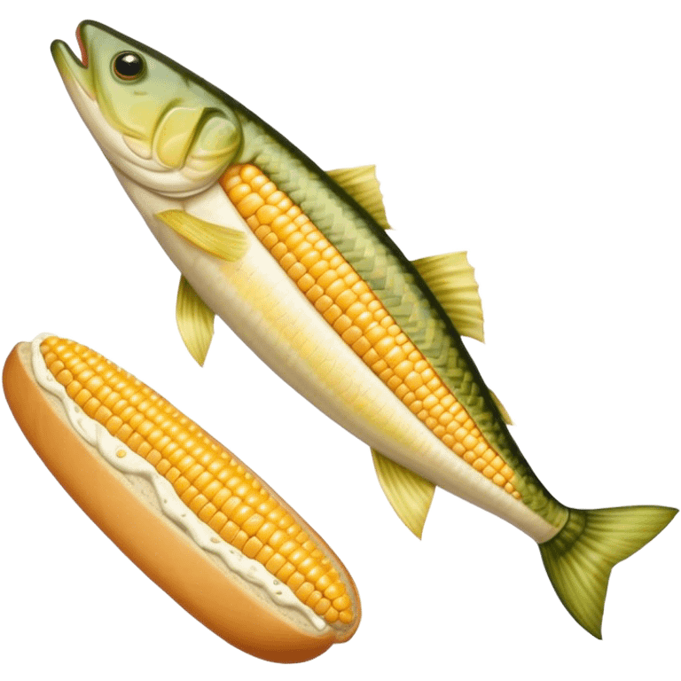 corn cheese and breadChain Pickerel emoji