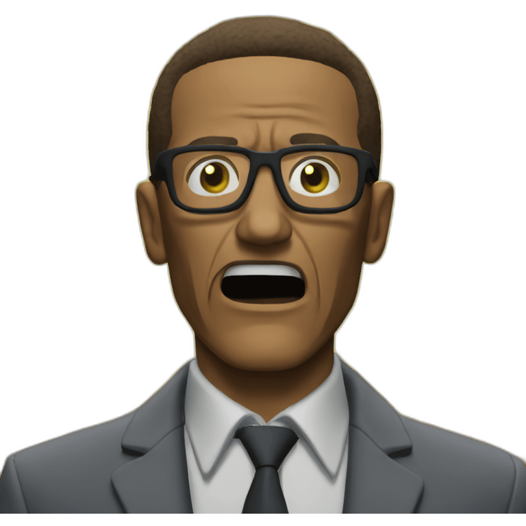 Gustavo Fring exploding of angry emoji