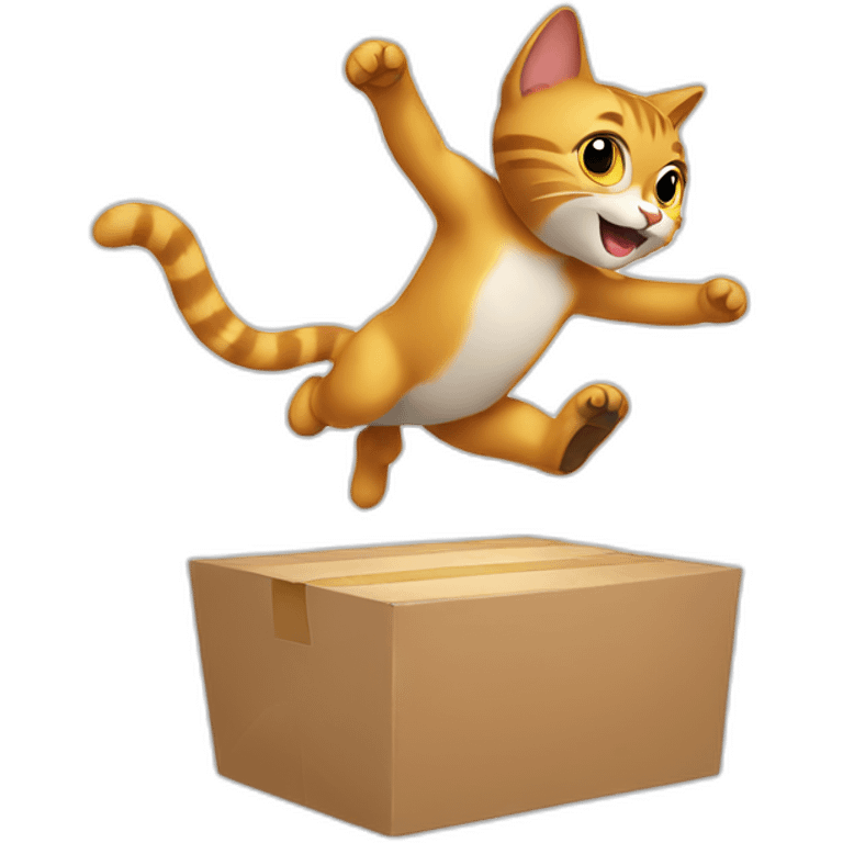 Cat jump emoji