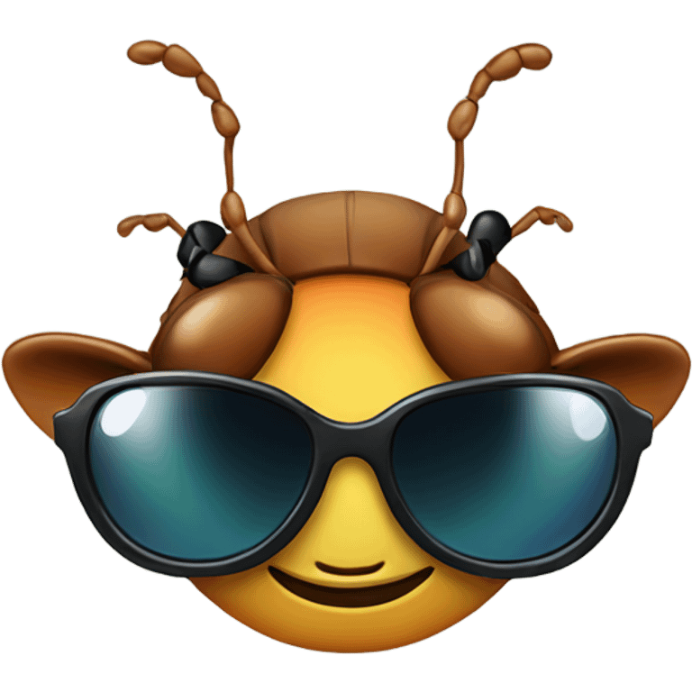 Bug with sunglasses  emoji