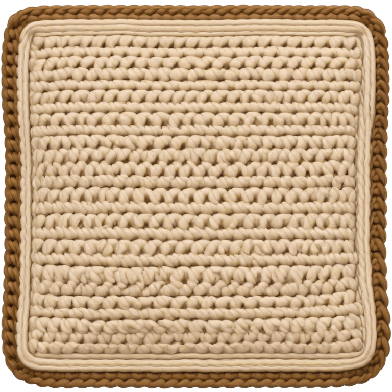 crocheted beige blanket emoji