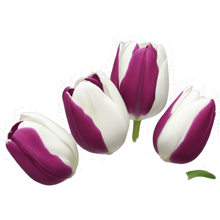 White tulipans emoji